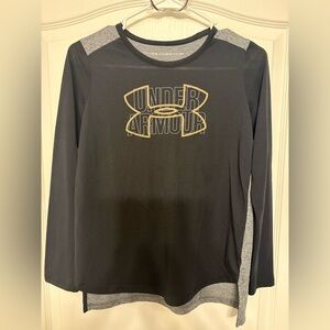 Under Armour Black and Gray Long Sleeve Tee